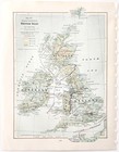 1916 Map Europe British Isles Scotland Ireland England Wales Physical Dwss9