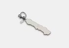 Coach Cl881 Orange Logo Bag Charm In Coachtopia Leather Key Ring New Nwt