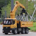 Huina 1575 1 14 Rc Alloy Timber Grapple Crane And Dump Truck  26ch Toy Usa Stock