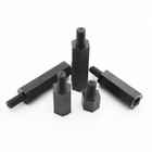25 50pc M2m2 5m3m4 Black Plastic Nylon Hex Column Standoff Spacer Phillips Screw
