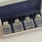Vintage Mini Salt   Pepper Shakers Set Of 4     Frosted Glass - Made In Japan