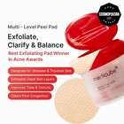 Toner Pads Red Succinic Acid Panthenol Facial Peeling Pad   Exfoliating Toner