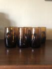 Vintage Mcm Amber Glass Beer Or Coffee Mugs Set Of 6