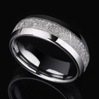 Groove Beveled Edge Tungsten Carbide Ring Black Celtic Dragon Carbon Wedding Go