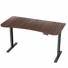 Vivo Electric 63    X 32    Stand Up Desk  Dark Walnut Table Top  Black Frame