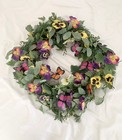Artificial Spring Flower Butterly  Wreath  indoor   - Amforesj - New