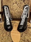 Betty Lytle By Hyde Mens Black Capped Toe Roller Skate Boots Size 10