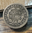 1844 Seated Liberty Half Dime Nice Original Vf Details Chrc