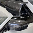 For 17-22 Bmw G30 G20 G11 G12 M Style Carbon Fiber Side Mirror Cover Caps Add-on