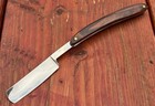Og Vintage Shaving Straight Razor Chrome Mirror Finish Wood Handle Sharp Classic