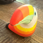 Citart Mexico Marked Toucan Bird Figurine Painted Orange Yellow Black