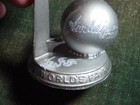 Vtg  1939 New York World s Fair Paperweight Trylon And Perisphere Metal