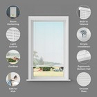 Cordless Mini Blinds Room Darkening White 35x64 Indoor Window Replacement