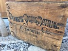 Vintage Wooden Soda Crate Plymouth Springs Bottling Wood Box-bottles Wisconsin