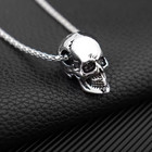 Skull Pendant Necklace - Skull Jewelry Rocker  Biker  Pirate  Goth  Gothic