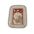 Antique Art Nouveau Job Tip Tray Advertising Metal Tray Lady Graphic