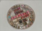 Vintage Lot Of  117  Spools Of Sewing Thread With Plastic Storage Cases Used