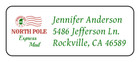 30 Personalized Express Mail Christmas Return Address Labels