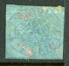 Italy 1852 Roman States 1b Gray Green Scott  2 Mint T755             