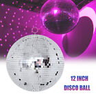 12  Mirror Glass Disco Ball Large Home Party Bands Club Dj Dance Stage Lighting