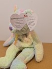 Vintage Ty Groovy Beanie Baby Bear Plush Rainbow Tye Dyed With Tags 1999 14    B4