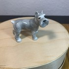 Hagen Renaker Schnauzer Dog Miniature Porcelain Figurine Gray Vintage 1989 2   