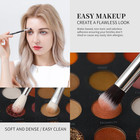 15-piece Premium Synthetic Kabuki Makeup Brush Set For Face And Eyes