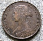 Nova Scotia Canadian Province Queen Victoria 1864 One Cent  Bronze High Grade
