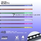 48 Led Rgb Knight Rider Scanner Flash Car Strobe 7 Color Light Kit Strip 22 Inch