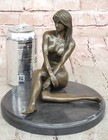Bronze Sculpture Signed Original Hot Cast Nude Girl By Claude Statue Figurine