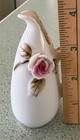 Vintage Mini Pitcher Bud Vase Japan Porcelain Sculpted Rose
