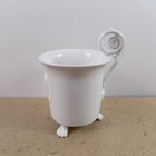 Kpm Berlin White Paw Footed Paul Von Hindenburg Cameo Oversized Cup Medallion