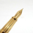 S t dupont 410111l Line D Guilloche Firehead Amber Fountain Pen  f  New