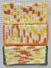 Handmade Set Of 3 Crochet 100  Cotton Dish Cloths  new 