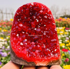 Bestseller 350g Red Geode Quartz Cluster Crystal Healing Reiki Gift Home Decor
