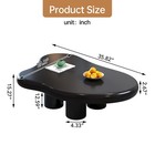 36  Coffee Table Black Small End Table For Living Room Furniture Easy Asemble