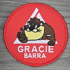 Gracie Barra Taz Logo Jiu Jitsu Red Martial Arts Embroidered Iron On Patch