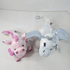 Ganz Webkinz Whimsy   Ice Dragon Plush 2 Stuffed Fantasy Animal Toy No Code