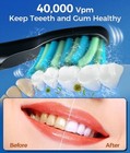 Sonic Electric Toothbrush Adults   Kid Rechargeable 8 Brush Heads 5  Smart Mode