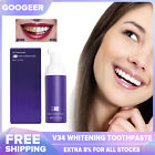 V34 Color Corrector Purple Mousse Foam Toothpaste Teeth Whitening Stain Removal