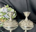 Kirk   Sons Sterling  925 Candle Holders Hand Chased Repousse Candlesticks - 2