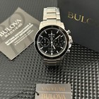 Bulova - Marine Star Black Dial Men s Quartz Watch New With Tags  96b272 