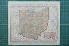 Ohio Cincinnati Vintage Original 1895 Rand Mcnally World Atlas Map Lot