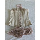 Corset Story Womens Uk 16 Us 12 Dusty Pink Satin Ribbon Feminine Romantic 