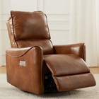 Brown Air Leather Electric Recliner Chair With Heat  Massage  Usb Port  Rocker  