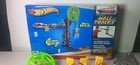 Hot Wheels Wall Tracks Power Polly Track Set  - Complete   2 New Cars