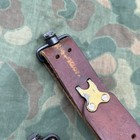 Vintage Adjustable Brown Leather Military Style Sling 1907 Used C