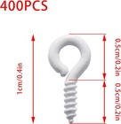 400pcs 10x5mm Mini Screw Eye Pins Hooks For Jewelry Crafts Diy