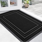 Front Door Mat Indoor Outdoor Entrance  Non-slip Natural Rubber Doormats  Eas   