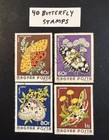 40 Butterfly Stamps From Around The World   Bright   Colorful  Topical  lot 306 